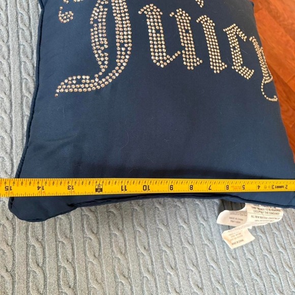 2 Juicy Couture blue and black throw pillows y2k decor - Picture 6 of 8